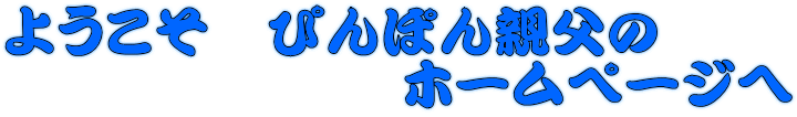 ようこそ　ぴんぽん親父の 　　　　　　　ホームページへ