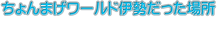 ちょんまげワールド伊勢だった場所 